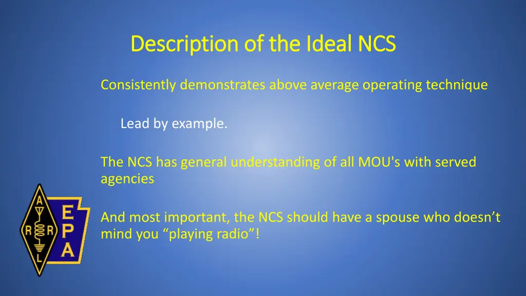 description of the ideal ncs description 2