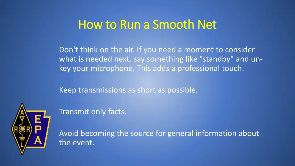 how to run a smooth net how to run a smooth net 3