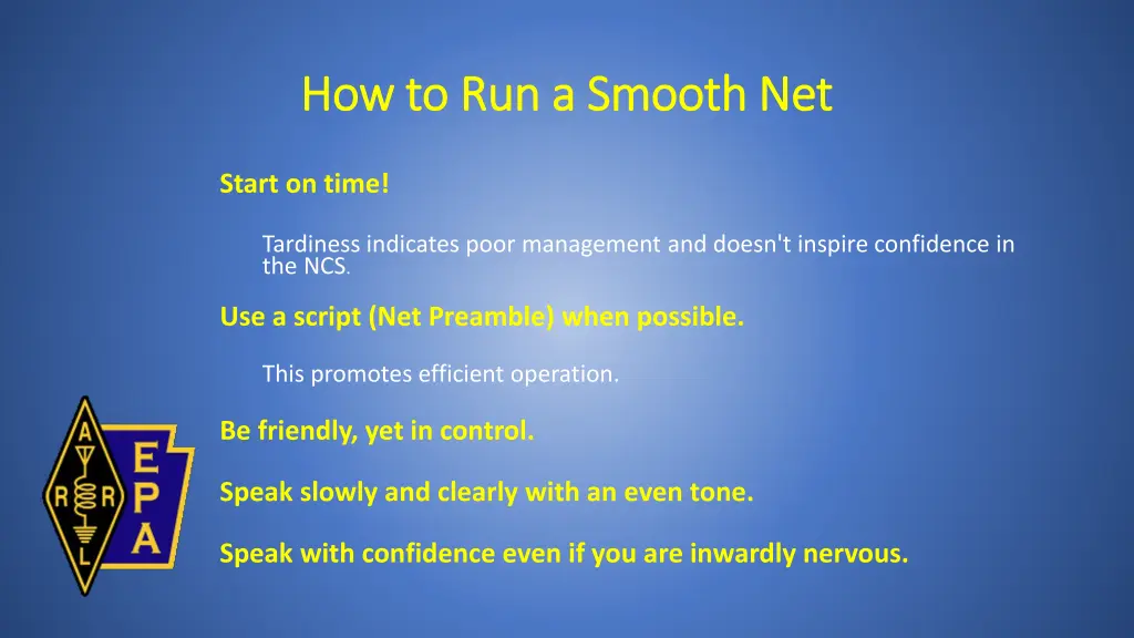 how to run a smooth net how to run a smooth net