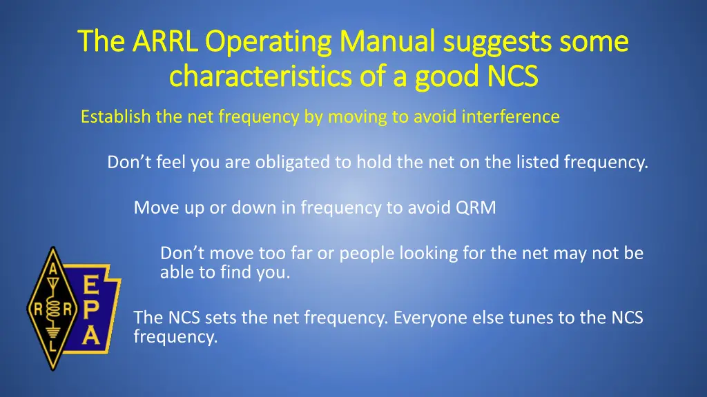 the arrl operating manual suggests some the arrl 4