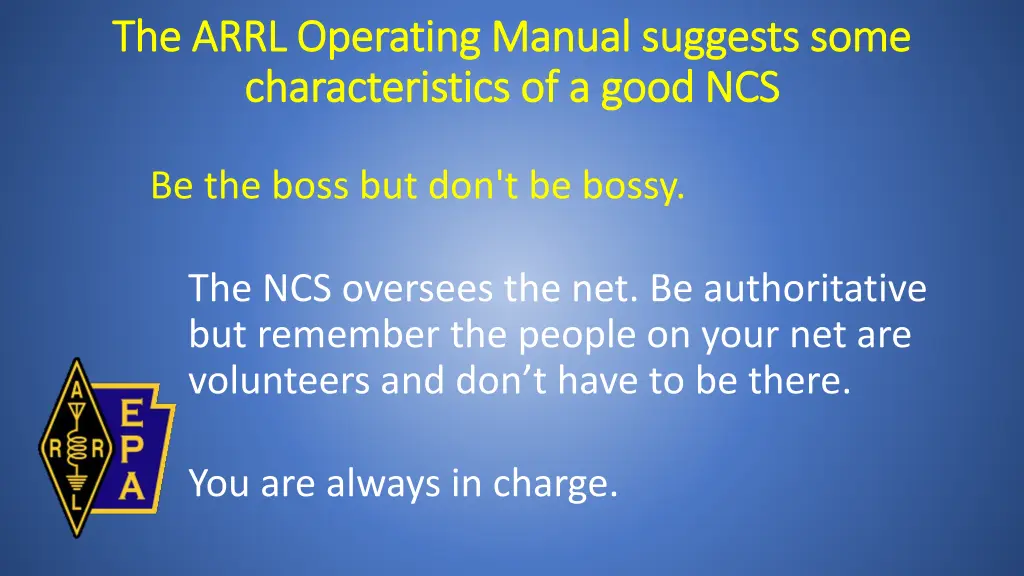 the arrl operating manual suggests some the arrl