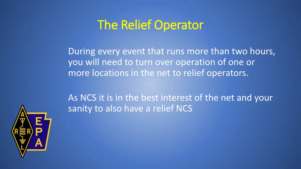 the relief operator the relief operator