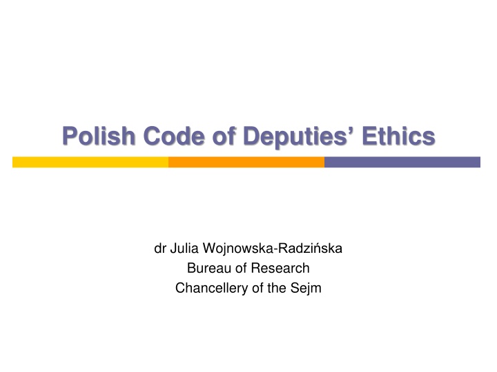 polish code of deputies ethics