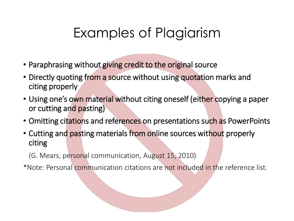 examples of plagiarism