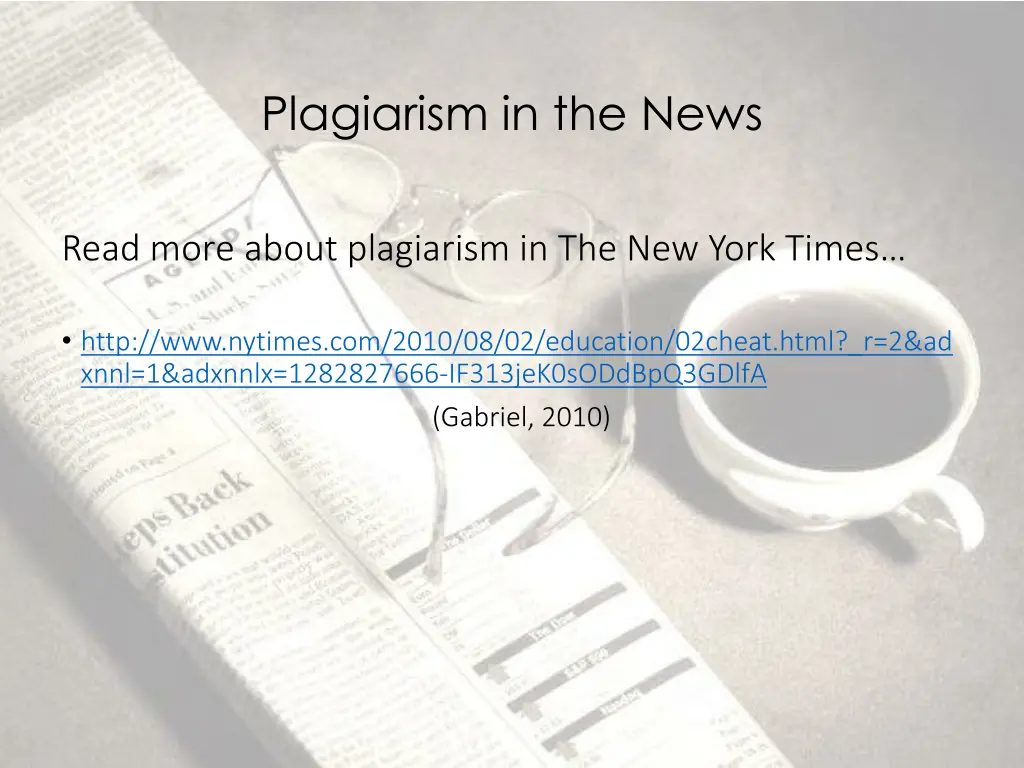 plagiarism in the news