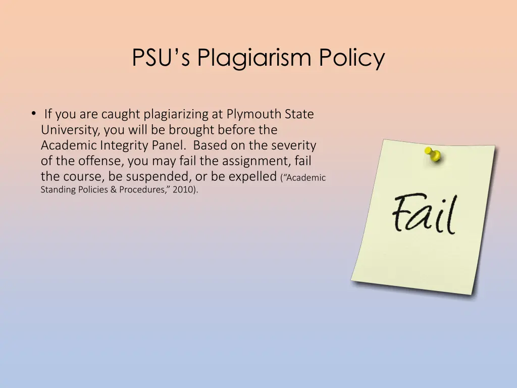 psu s plagiarism policy