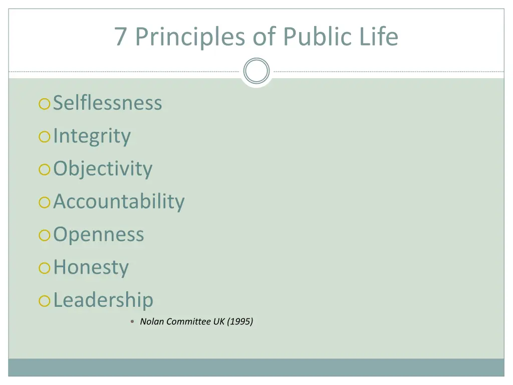 7 principles of public life