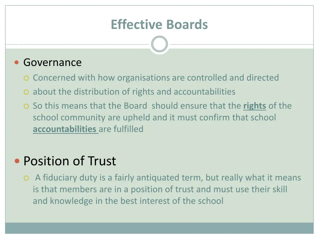 effective boards