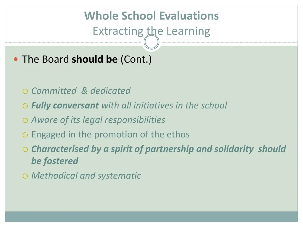 whole school evaluations extracting the learning 3