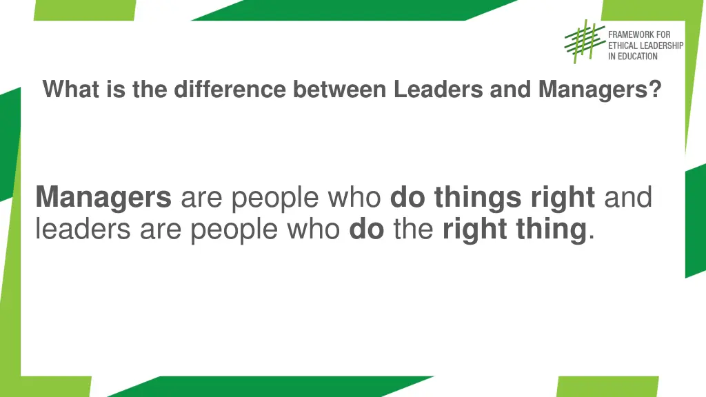 what is the difference between leaders