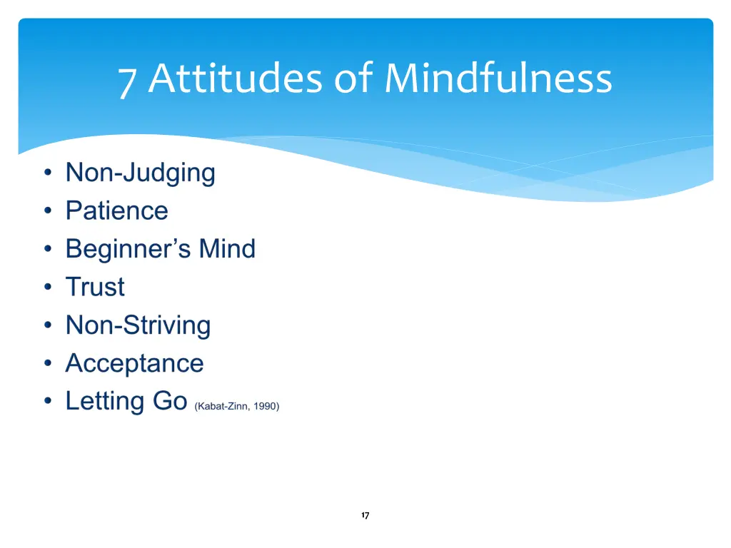 7 attitudes of mindfulness