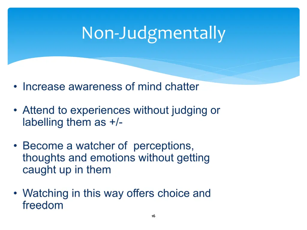 non judgmentally