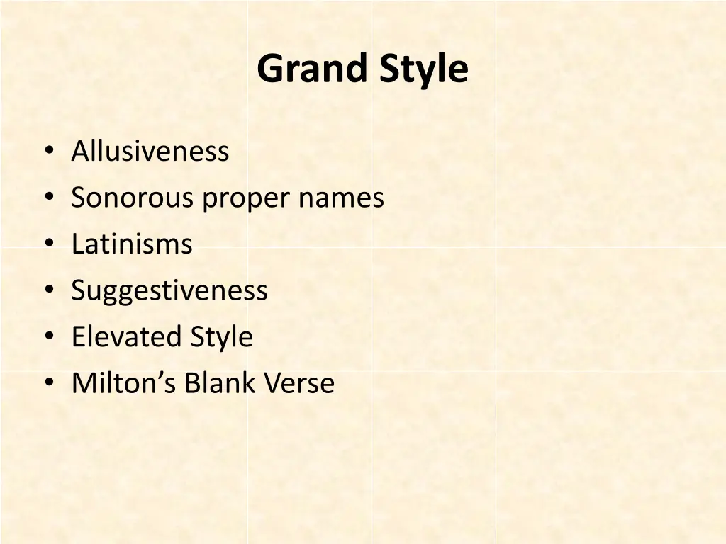 grand style