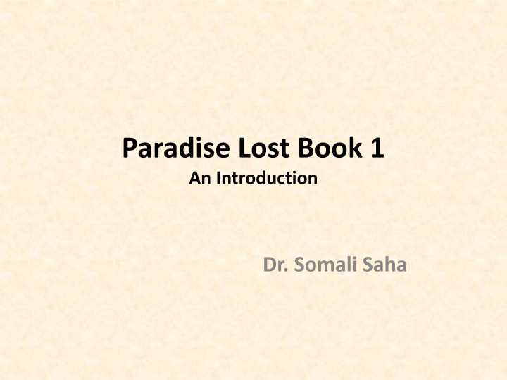 paradise lost book 1 an introduction