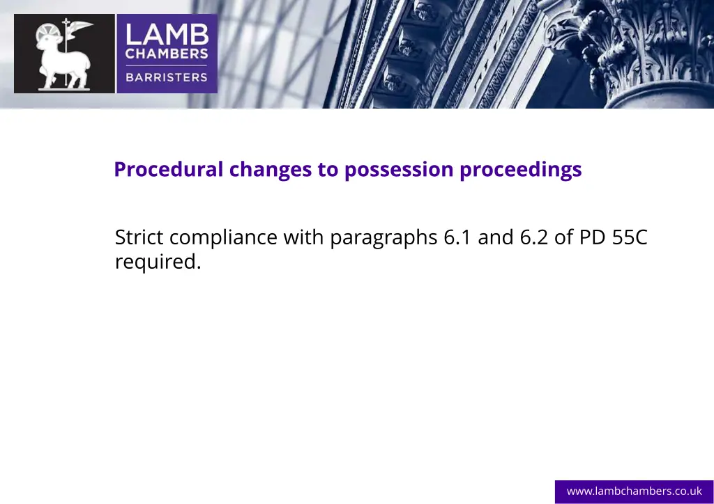 procedural changes to possession proceedings 10