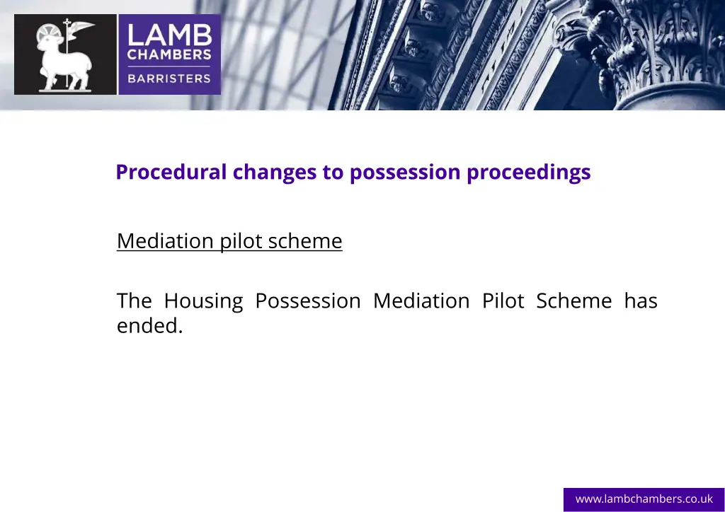 procedural changes to possession proceedings 12