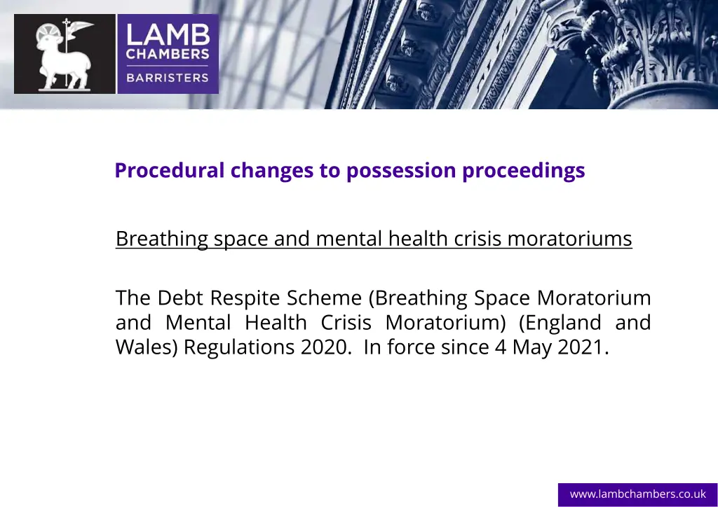 procedural changes to possession proceedings 13