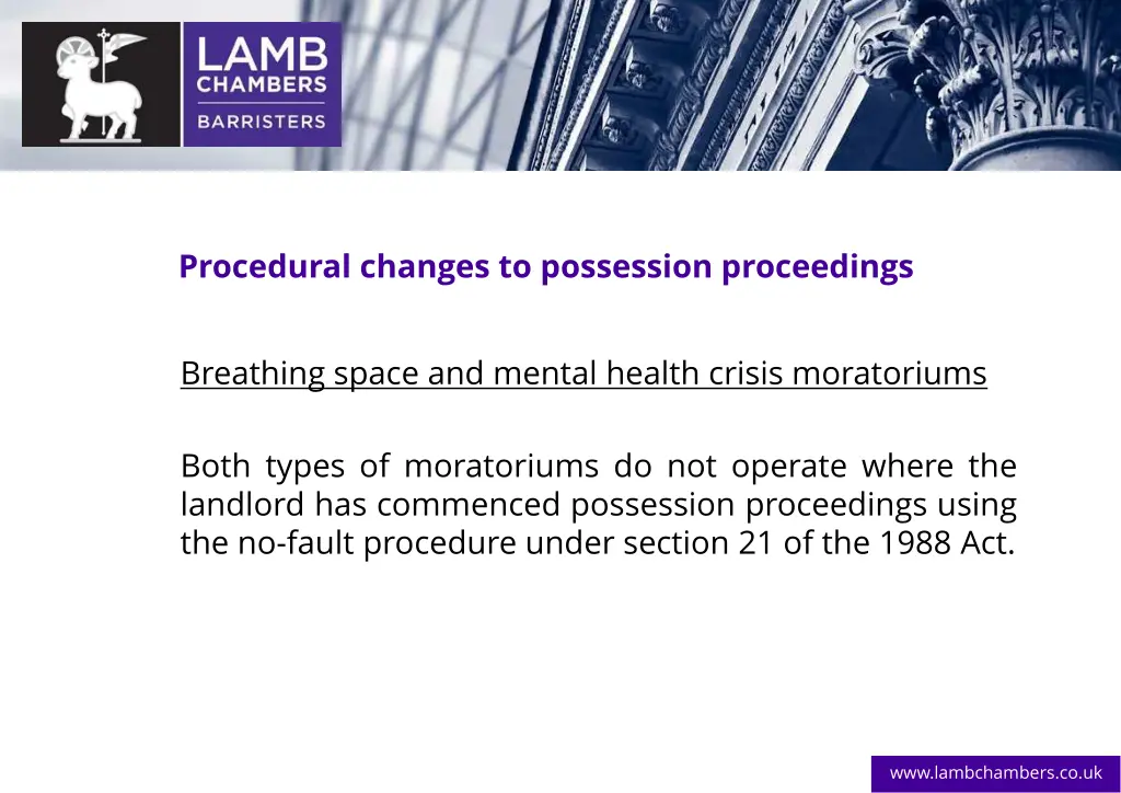 procedural changes to possession proceedings 17