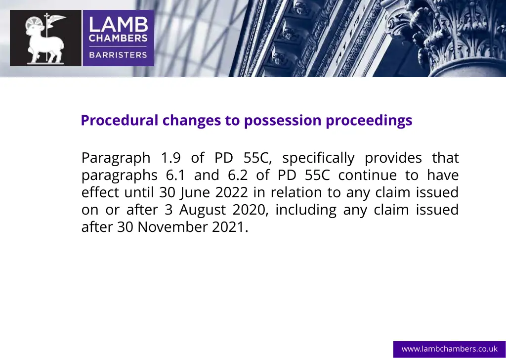 procedural changes to possession proceedings 6