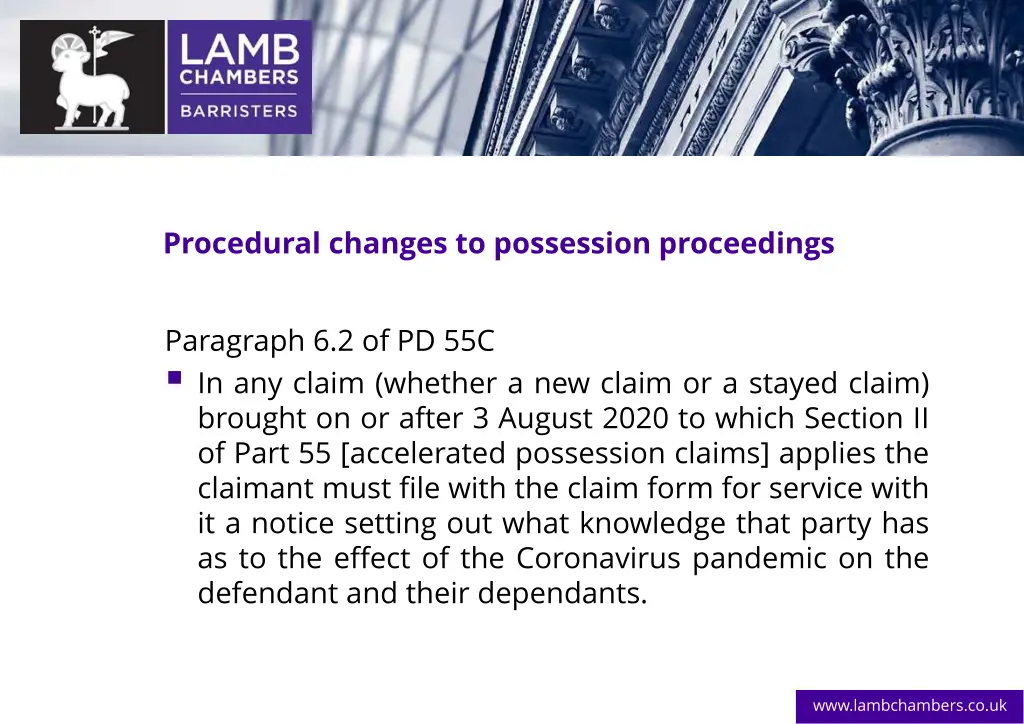 procedural changes to possession proceedings 9