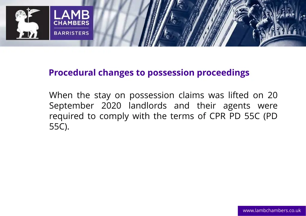 procedural changes to possession proceedings