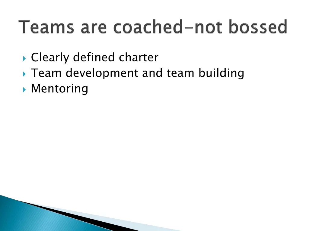 clearly defined charter team development and team