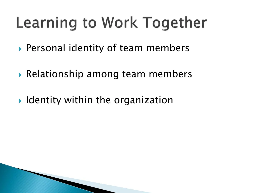 personal identity of team members