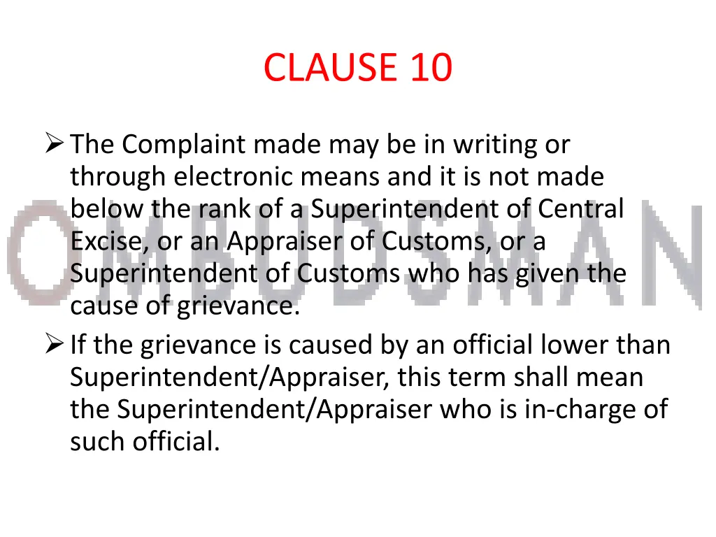 clause 10