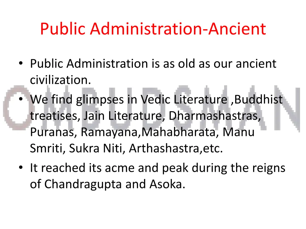 public administration ancient