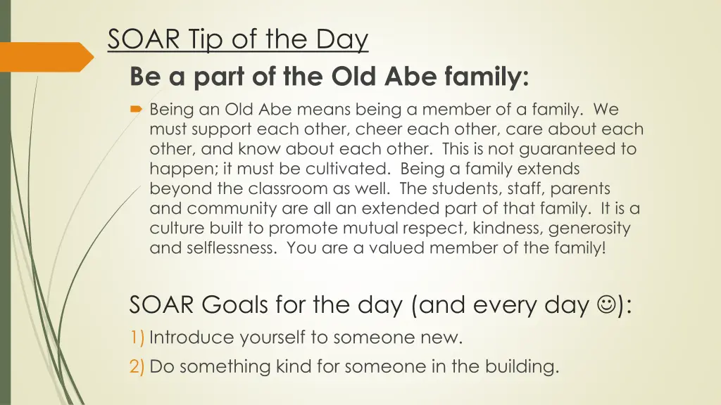 soar tip of the day be a part