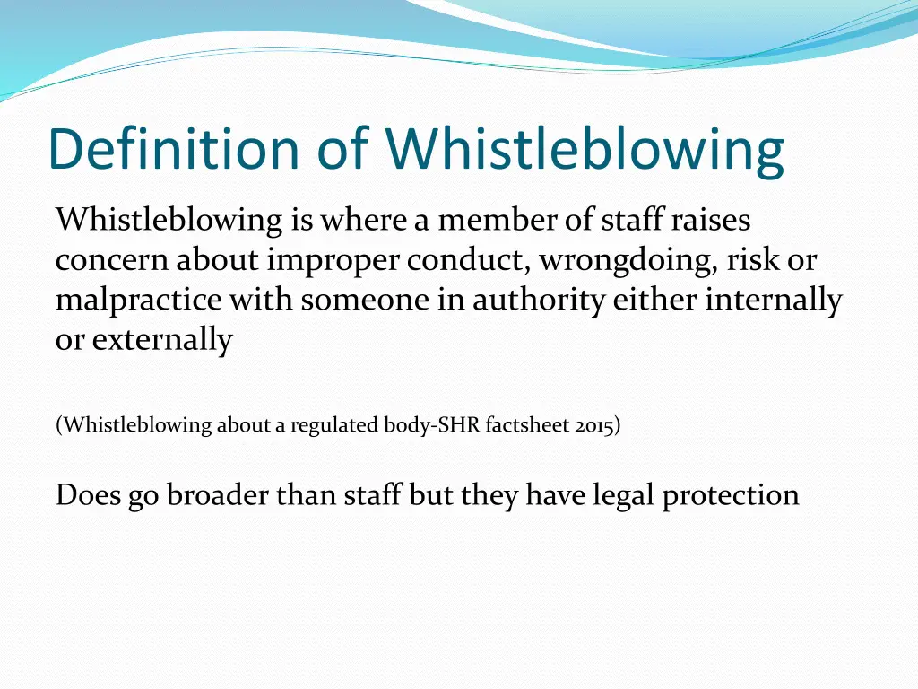 definition of whistleblowing