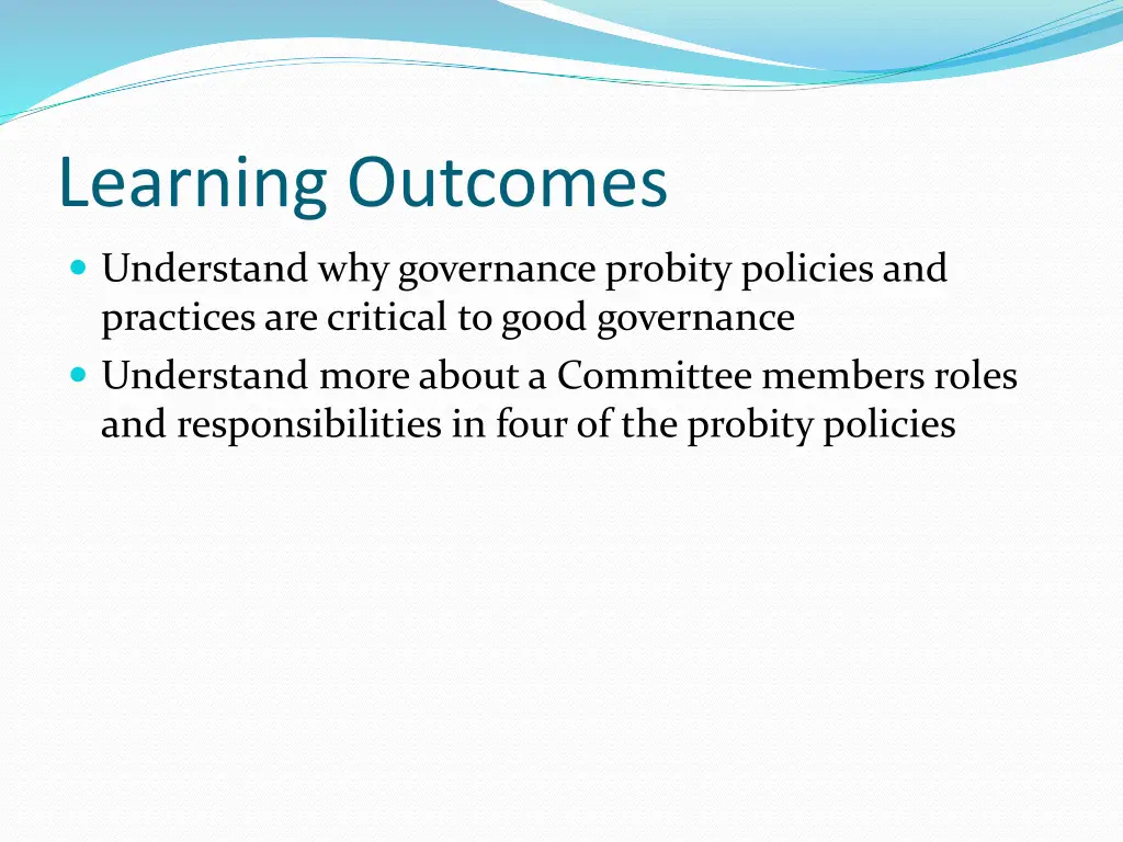 learning outcomes 1