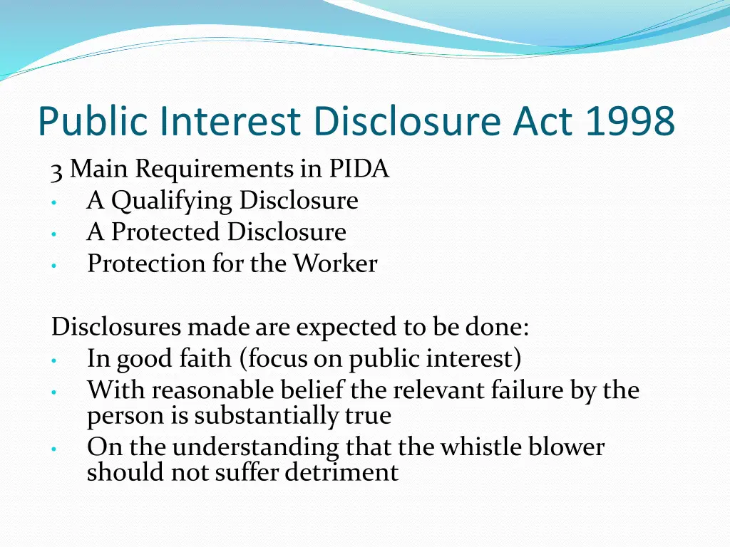 public interest disclosure act 1998