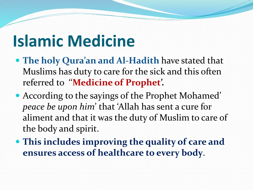 islamic medicine