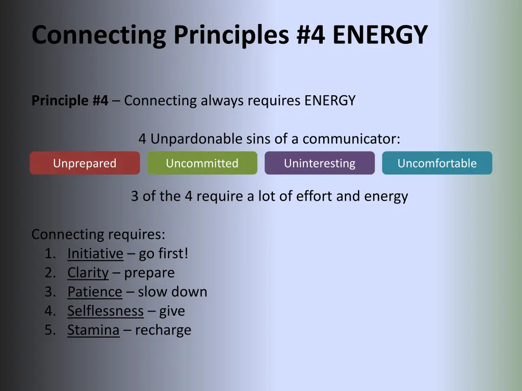 connecting principles 4 energy