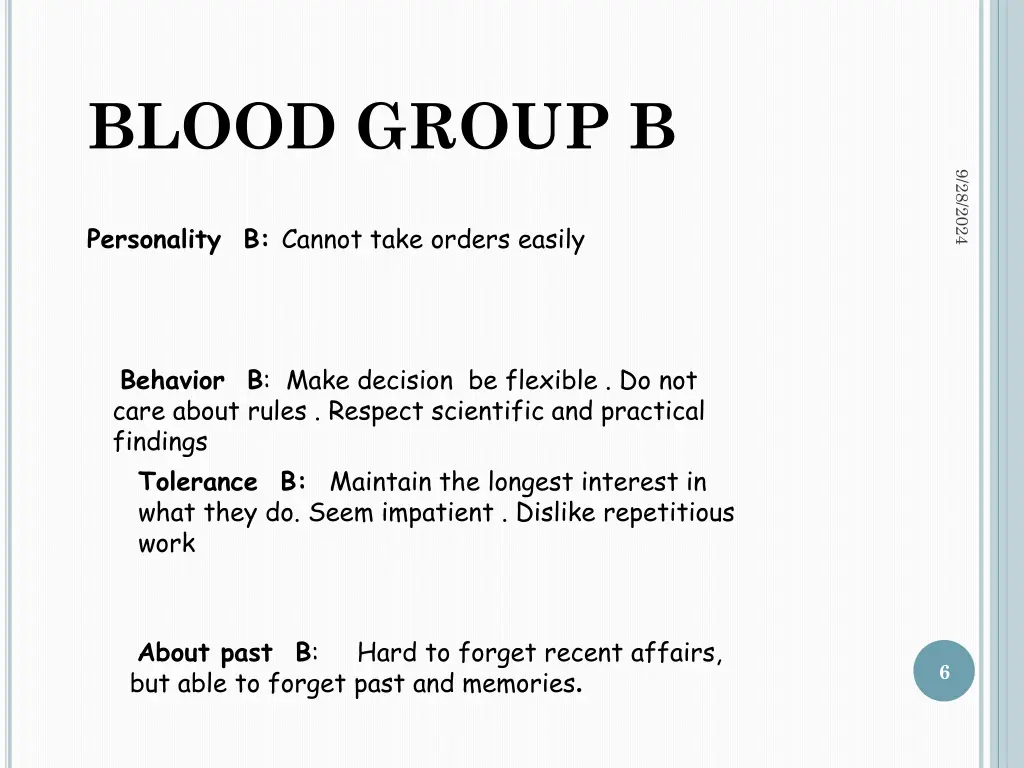 blood group b