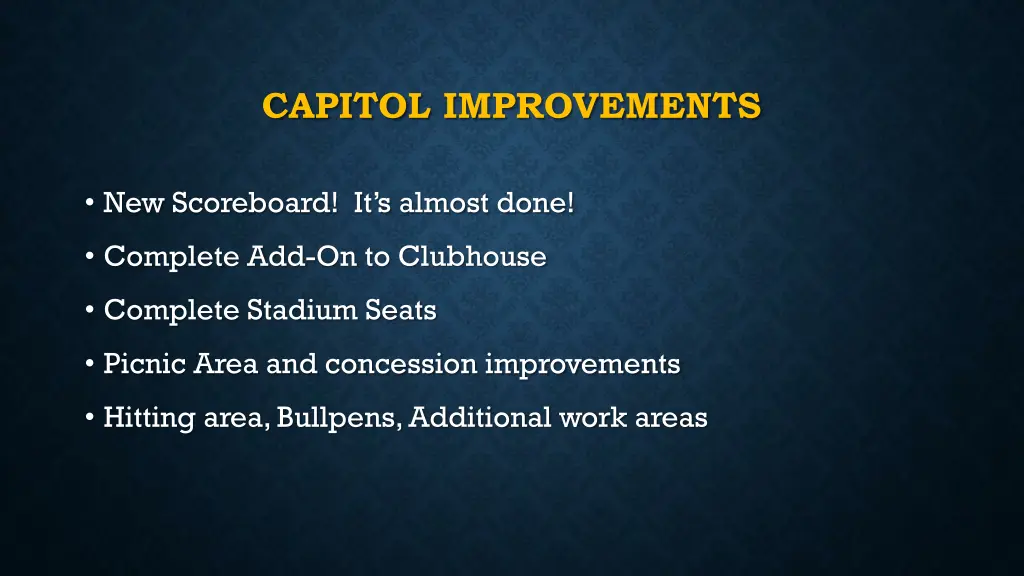 capitol improvements