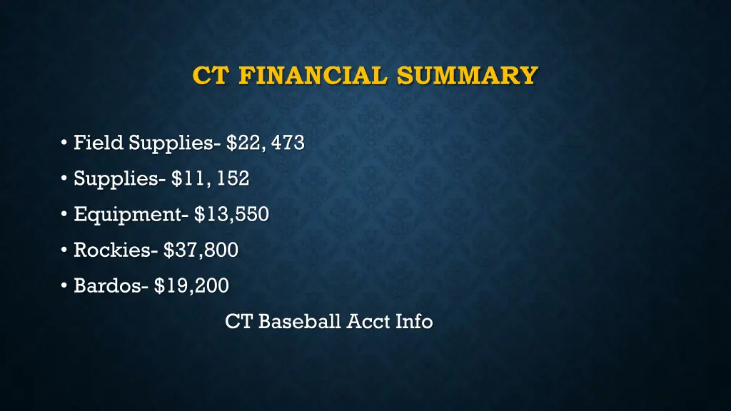 ct financial summary