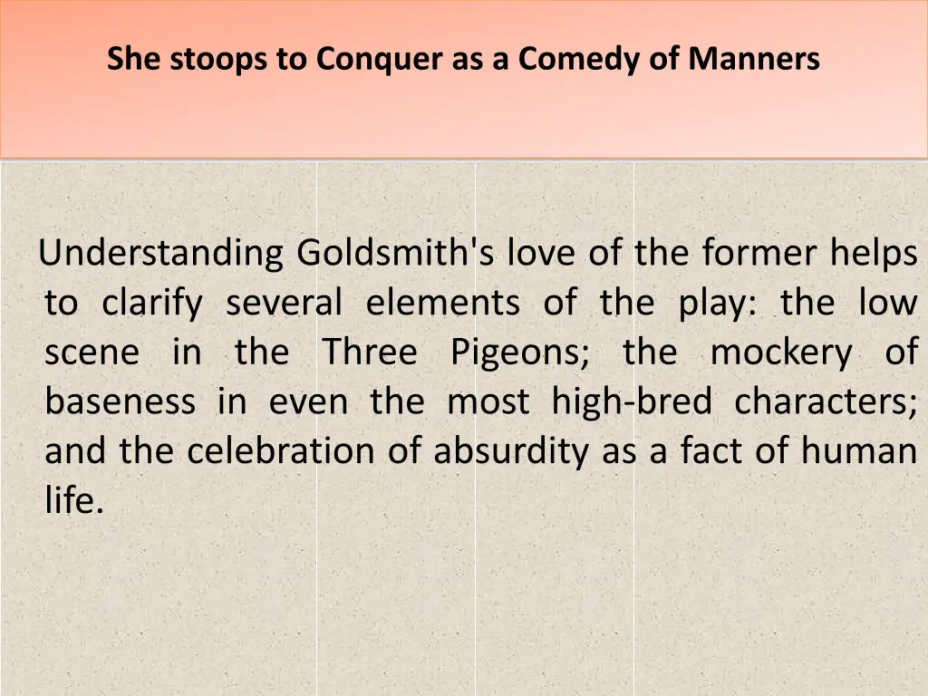 she stoops to conquer as a comedy of manners 2