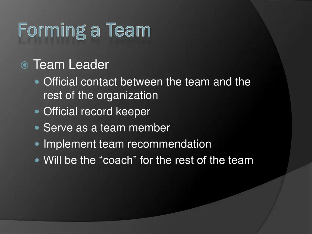 forming a team forming a team 2