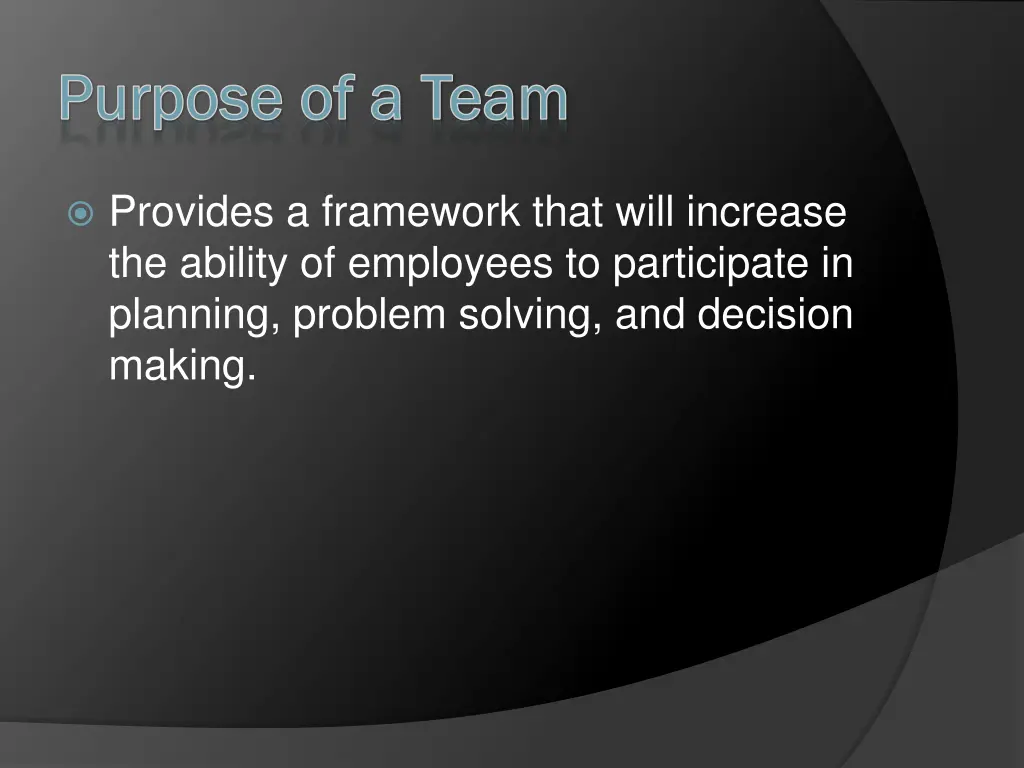 purpose of a team purpose of a team