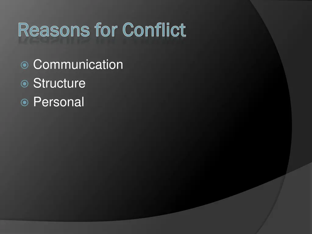 reasons for conflict reasons for conflict