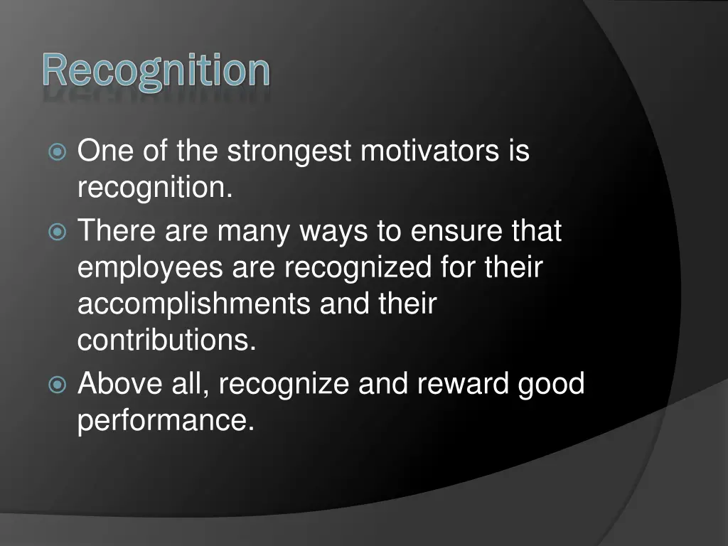 recognition recognition