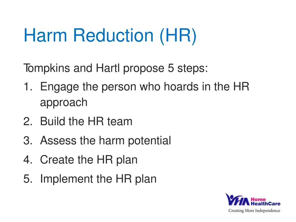 harm reduction hr