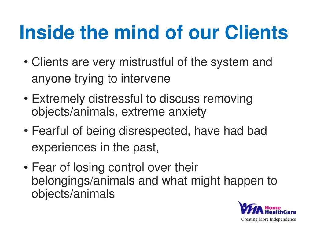 inside the mind of our clients