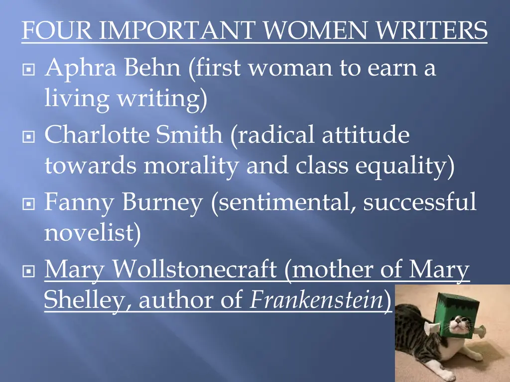 four important women writers aphra behn first