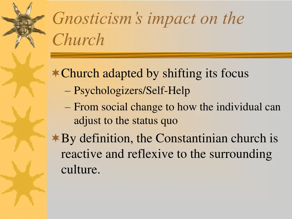 gnosticism s impact on the church