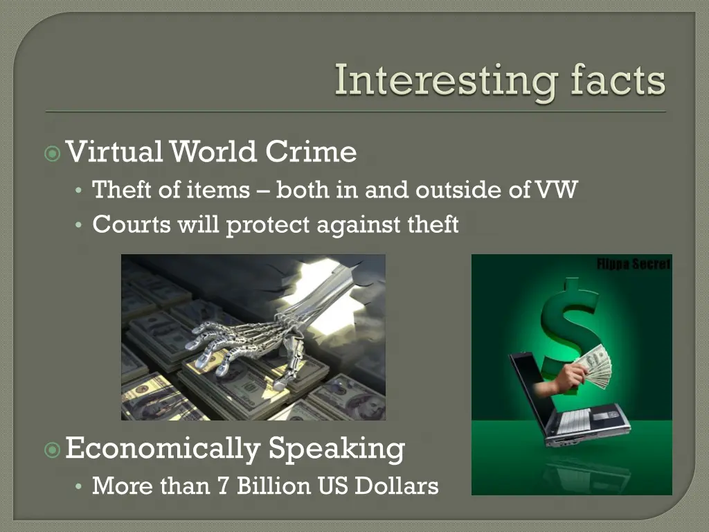 virtual world crime theft of items both