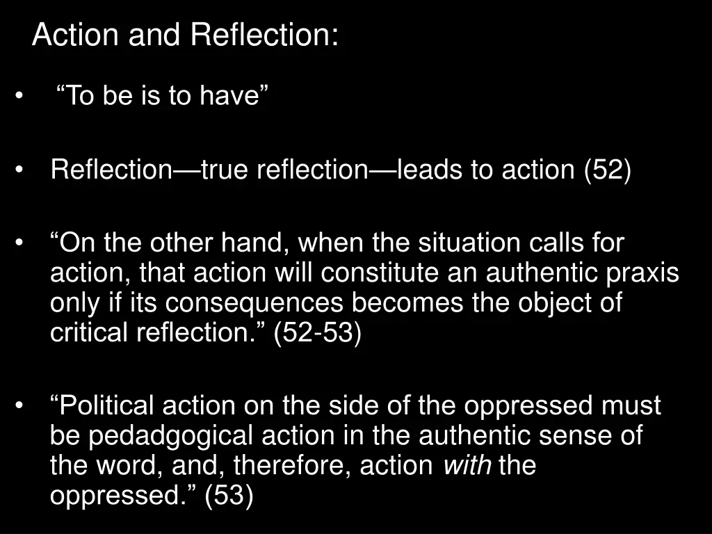 action and reflection