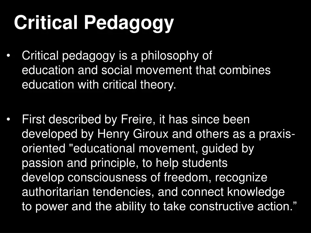 critical pedagogy